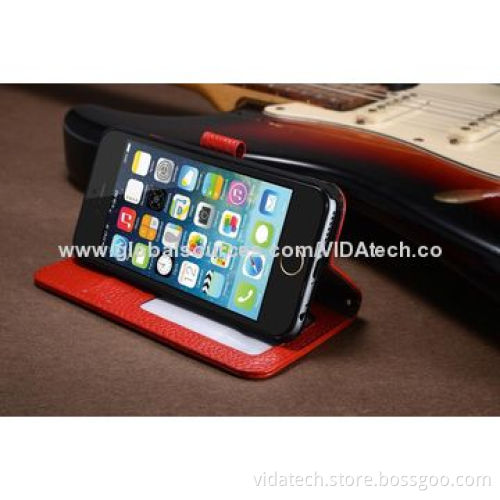 Genuine Leather Case with Stand Function and Card Slot, for iPhone 6, with own FactoryNew